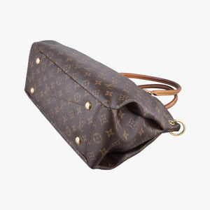 Pre-owned Louis Vuitton PALLAS Brown×CERISE Monogram Canvas×calf leather M41175 shoulderbag | stylenewstar