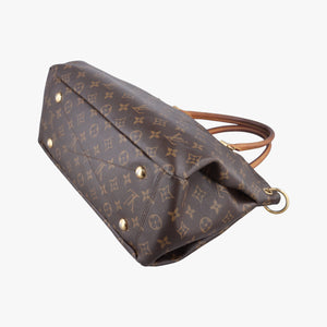 Pre-owned Louis Vuitton PALLAS Brown×CERISE Monogram Canvas×calf leather M41175 shoulderbag | stylenewstar