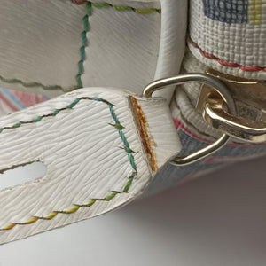 Vintage Fendi Zucca Boston White x Multicolor PVC coated canvas 8BL068 handbag | stylenewstar
