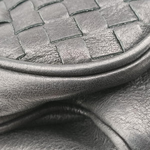 Pre-owned Bottega Veneta Intrecciato Black lambskin shoulderbag | stylenewstar