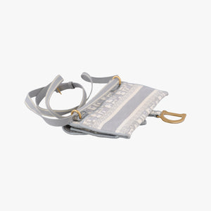 Pre-owned Christian Dior Saddle Grey jacquard bum bag/waist bag | stylenewstar