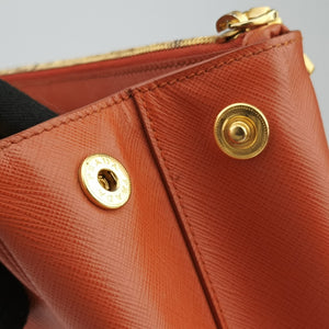 Secondhand Prada Galleria Orange SAFFIANO Leather BN1844 handbag | stylenewstar