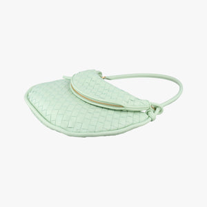 Pre-owned Bottega Veneta Gemelli Green Lambskin 764281 shoulderbag | stylenewstar
