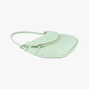 Pre-owned Bottega Veneta Gemelli Green Lambskin 764281 shoulderbag | stylenewstar