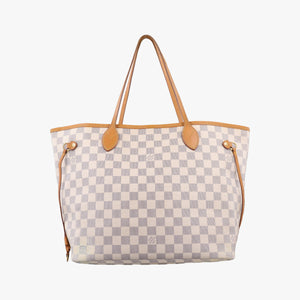 Secondhand Louis Vuitton Neverfull MM Azur Damier Canvas N51107 shoulderbag | stylenewstar