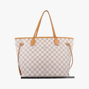 Secondhand Louis Vuitton Neverfull MM Azur Damier Canvas N51107 shoulderbag | stylenewstar