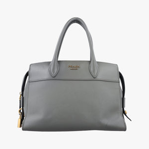 Pre-owned Prada Esplanade Grey SAFFIANO Leather 1BA046 handbag | stylenewstar