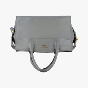 Pre-owned Prada Esplanade Grey SAFFIANO Leather 1BA046 handbag | stylenewstar