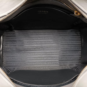 Pre-owned Prada Esplanade Grey SAFFIANO Leather 1BA046 handbag | stylenewstar