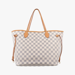 Pre-owned Louis Vuitton Neverfull MM Azur Damier Canvas N51107 shoulderbag | stylenewstar