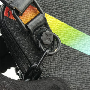 Pre-owned Louis Vuitton Danube Messenger black×multicolor Taiga M30332 shoulderbag | stylenewstar