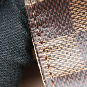 Pre-owned Louis Vuitton Daypack Clapton EBENE×CREME Damier Canvas×calf leather N42259 backpack/rucksack | stylenewstar