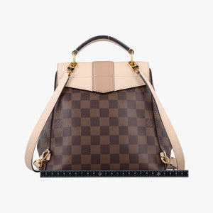 Pre-owned Louis Vuitton Daypack Clapton EBENE×CREME Damier Canvas×calf leather N42259 backpack/rucksack | stylenewstar