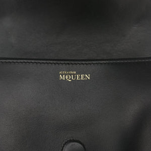 Pre-owned Alexander McQueen Studded Skull Padlock Black Leather shoulderbag | stylenewstar