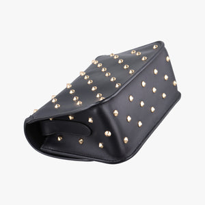 Pre-owned Alexander McQueen Studded Skull Padlock Black Leather shoulderbag | stylenewstar
