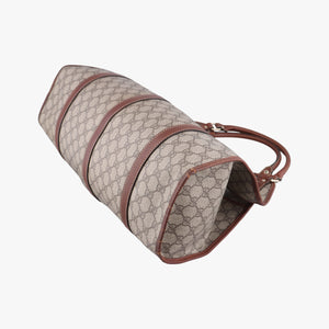 Pre-owned Gucci New Jackie Brown×gBeige PVC coated canvas×Leather 203493 shoulderbag | stylenewstar