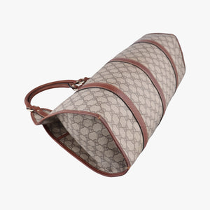 Pre-owned Gucci New Jackie Brown×gBeige PVC coated canvas×Leather 203493 shoulderbag | stylenewstar