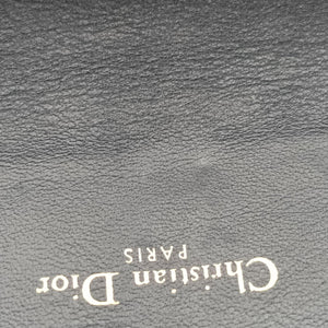 Pre-owned Christian Dior Saddle Navy jacquard×Leather shoulderbag | stylenewstar