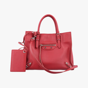 Pre-owned Balenciaga Papier A4 Red Leather 370926 handbag | stylenewstar