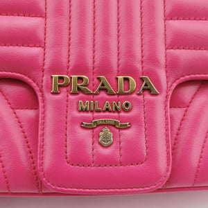 Secondhand Prada Diagramme Pink Leather 1BD108 shoulderbag | stylenewstar
