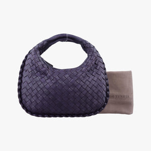 Pre-owned Bottega Veneta Intrecciato Purple lambskin handbag | stylenewstar