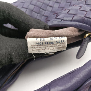 Pre-owned Bottega Veneta Intrecciato Purple lambskin handbag | stylenewstar