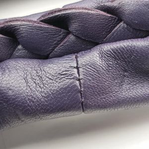 Pre-owned Bottega Veneta Intrecciato Purple lambskin handbag | stylenewstar