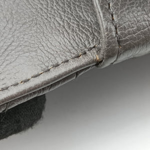 Pre-owned Yves Saint Laurent COLLEGE Grey Leather 428056 shoulderbag | stylenewstar