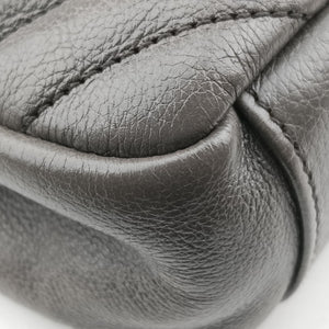 Pre-owned Yves Saint Laurent COLLEGE Grey Leather 428056 shoulderbag | stylenewstar