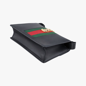 Pre-owned Gucci Sylvie Black Leather 421882 shoulderbag | stylenewstar