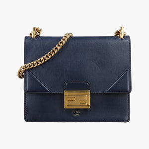 Vintage Fendi KAN U Blue Leather 8BT312 shoulderbag | stylenewstar