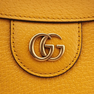 Pre-owned Gucci Diana Jumbo GG Mini Yellow Leather 702721 shoulderbag | stylenewstar