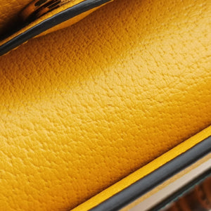 Pre-owned Gucci Diana Jumbo GG Mini Yellow Leather 702721 shoulderbag | stylenewstar