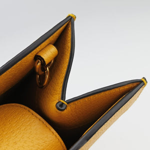 Pre-owned Gucci Diana Jumbo GG Mini Yellow Leather 702721 shoulderbag | stylenewstar