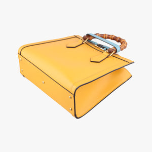 Pre-owned Gucci Diana Jumbo GG Mini Yellow Leather 702721 shoulderbag | stylenewstar