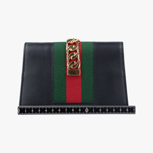 Pre-owned Gucci Sylvie Black Leather 494646 shoulderbag | stylenewstar