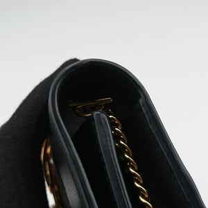 Pre-owned Gucci Sylvie Black Leather 494646 shoulderbag | stylenewstar