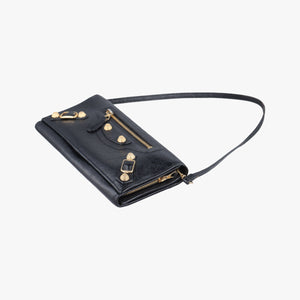 Pre-owned Balenciaga The Giant Black Leather handbag | stylenewstar