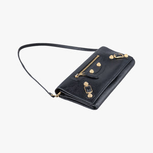 Pre-owned Balenciaga The Giant Black Leather handbag | stylenewstar