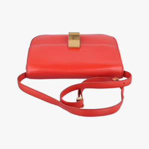 Pre-owned Celine Classic Box Red Leather shoulderbag | stylenewstar