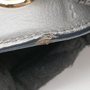 Pre-owned Dolce & Gabbana Miss Dolce Padlock Top Handle Grey Leather handbag | stylenewstar