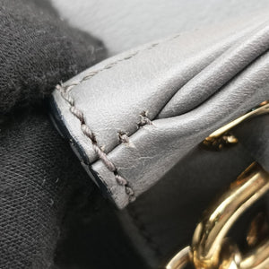 Pre-owned Dolce & Gabbana Miss Dolce Padlock Top Handle Grey Leather handbag | stylenewstar
