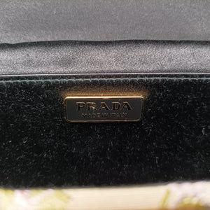 Pre-owned Prada Treasure Trunk Floral Pink x Multi Textile x Leather shoulderbag | stylenewstar