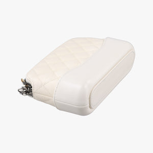Pre-owned Chanel GABRIELLE White leather A94505 shoulderbag | stylenewstar