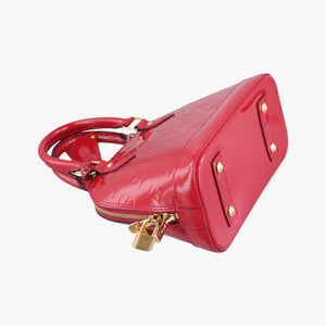 Pre-owned Louis Vuitton Alma BB pomme d'amour Vernis M90174 shoulderbag | stylenewstar