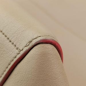 Pre-owned Celine Sangle Bucket Beige Leather shoulderbag | stylenewstar