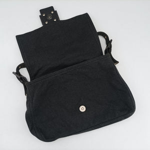 Pre-owned Fendi Mamma Baguette Grey Cotton 26325 shoulderbag | stylenewstar