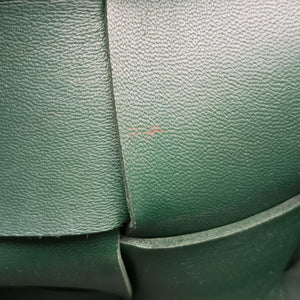 Pre-owned Bottega Veneta Cassette Green lambskin shoulderbag | stylenewstar
