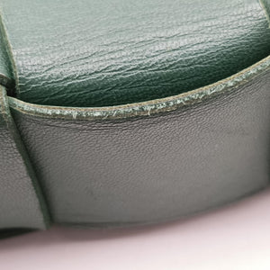 Pre-owned Bottega Veneta Cassette Green lambskin shoulderbag | stylenewstar