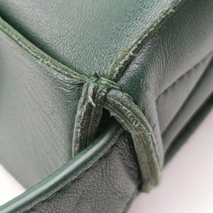 Pre-owned Bottega Veneta Cassette Green lambskin shoulderbag | stylenewstar